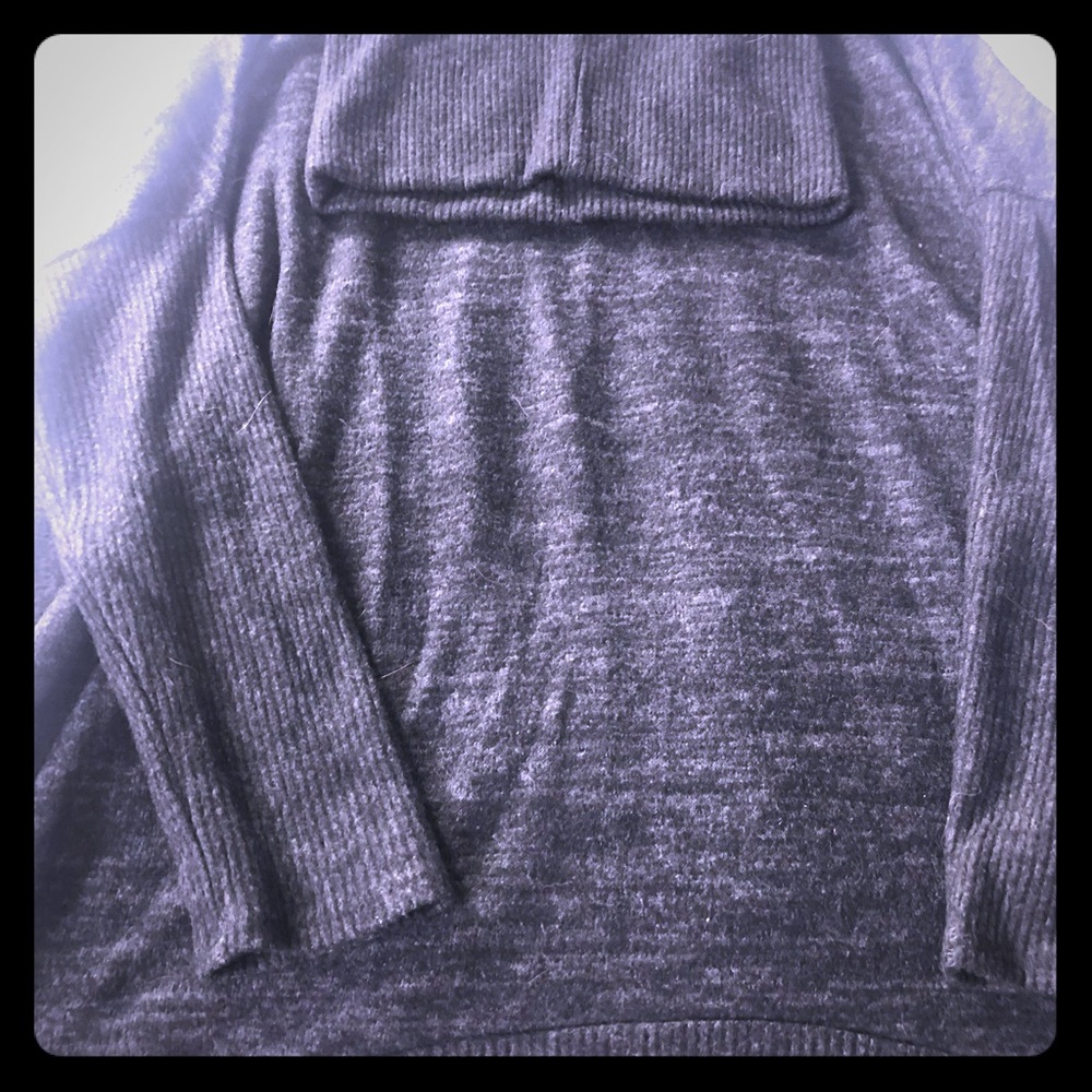 Super soft charcoal gray turtleneck sweater